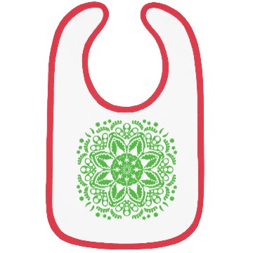 Discover Green floral lace pattern Bibs