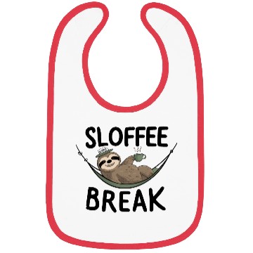 Discover Relaxing Sloth Coffee Lover Fun Coffee Break Bibs
