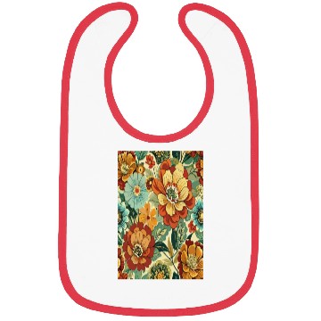 Discover Timeless Blossoms: A Vintage Floral Tapestry Bibs