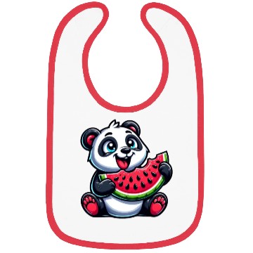 Discover Panda with Watermelon Fruity Funny Bibs
