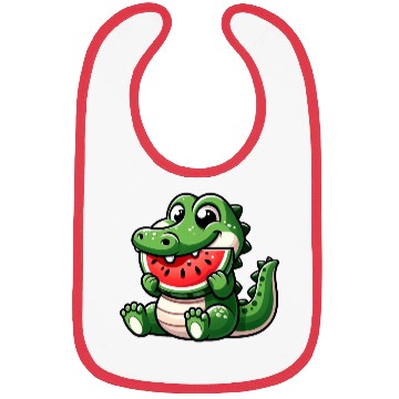 Discover Crocodile With Watermelon Fruity Cute Bibs