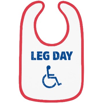 Discover Leg Day Funny Handicap Workout and Gym Bibs