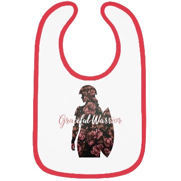 Discover Graceful Warrior Flower Background Design Bibs