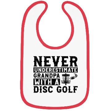Discover Never underestimate grandpa with a disc golf Bibs