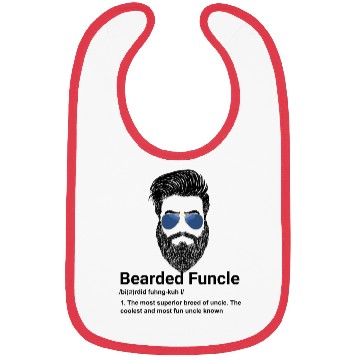 Discover Mens Bearded Funcle Funny Uncle Definition Bibs