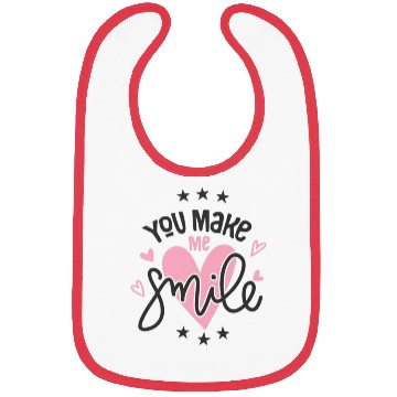 Discover You make me Smile Bibs