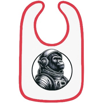 Discover Chimpanzee Astronaut in Space Bibs