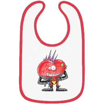 Discover Smiling heart in a leather jacket and with stiffly Bibs