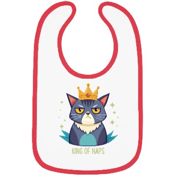 Discover Grumpy King of Naps Cat Bibs