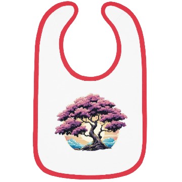 Discover Zen nature purple tree Bibs