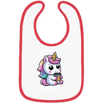 Discover Maybe Coffee Is Addicted To Me Unicorn Funny Bibs