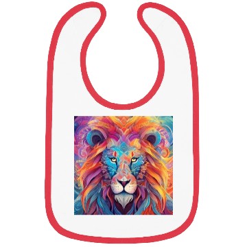 Discover Majestic Rainbow Lion Bibs
