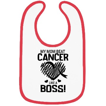 Discover My Mom Beat Breast Cancer Like A Boss Warrior Bibs