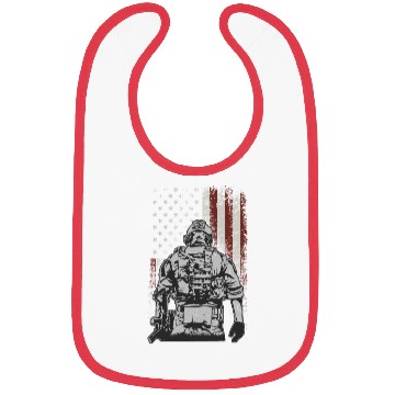 Discover US Army with USA Flag Bibs
