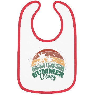 Discover Summer Sunset Palm Tree Vintage 70s 80s Bibs