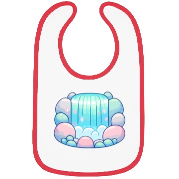 Discover Serene Cascade: Pastel Waterfall Bliss Bibs