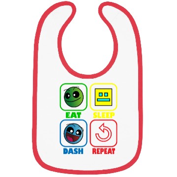 Discover Eat Sleep Dash Repeat Video Game Geometry Video Bibs