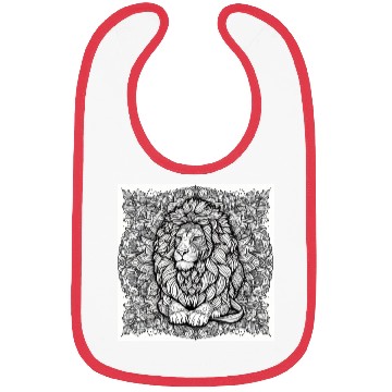 Discover Lion Mandala Bibs