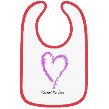 Discover Spread the Love Glitter Heart Bibs