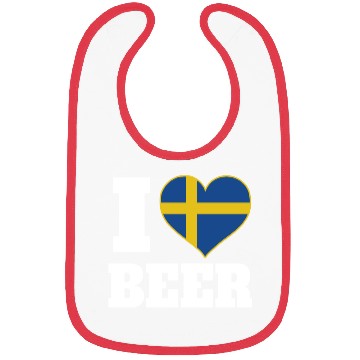 Discover I Love Beer And Sweden Patriotic Expression Bibs