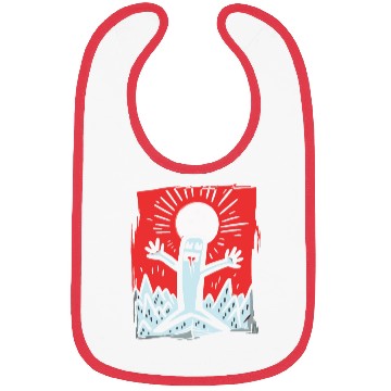 Discover Japan Red Sun: Happy Stickman Artwork Bibs