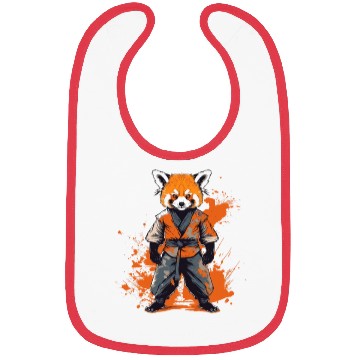 Discover Shaolin style red panda Bibs