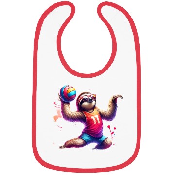 Discover Cool Sloth Volleyball Player Design Bibs