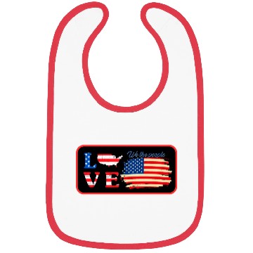 Discover love america ,we the people Bibs