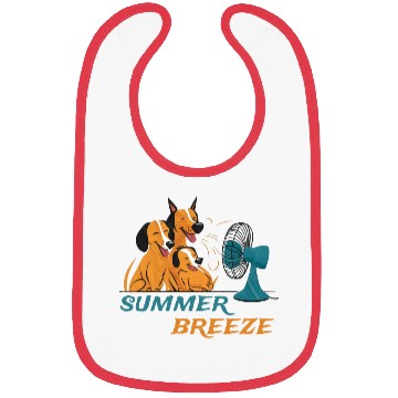 Discover Summer Breeze with funny dogs Bibs