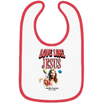 Discover Love Like Jesus Modern Jesus Face Bibs