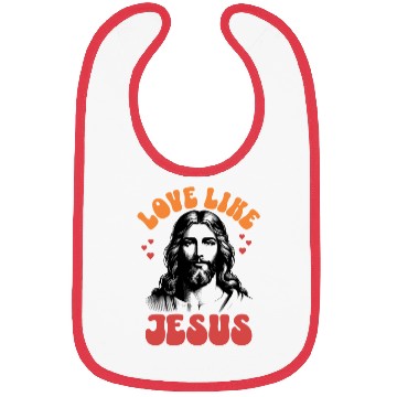 Discover Love Like Jesus Retro 70s Style Bibs