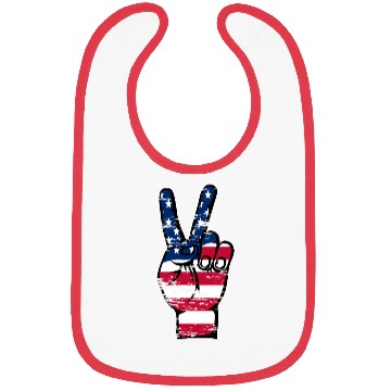 Discover USA Flagge Frieden Symbol used Bibs