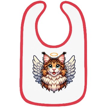 Discover Maine Angel Cat with Wings Bibs