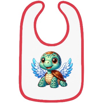 Discover Angel Turtle with Wings and Halo Bibs