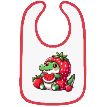 Discover Crocodile in watermelon costume Bibs