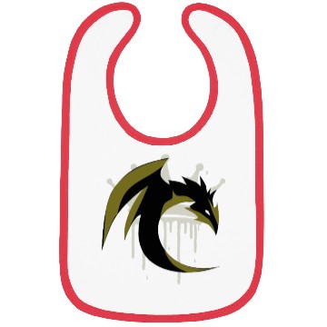 Discover Crowned Dragon Silhouette Bibs