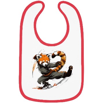 Discover High Kick Red Panda Bibs