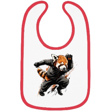 Discover Red panda runs fast Bibs