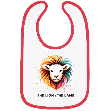 Discover The Lion And The Lamb Abstract Art Design Bibs