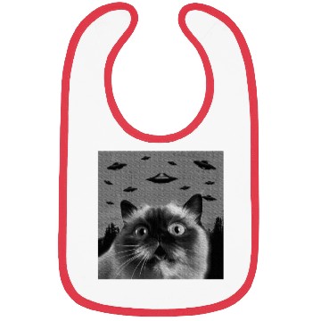 Discover Alien UFO Himalayan Cat Lover Bibs