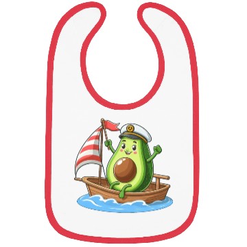 Discover Cool sailing dinghy avocado summer motif Bibs