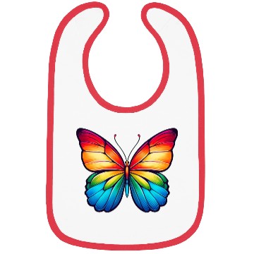 Discover Butterfly rainbow colors nature Bibs