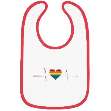 Discover Lovely LGBT Gay Pride Heartbeat Lesbian Gays Love Bibs