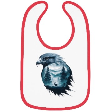 Discover Majestic Eagle And Serene Wilderness Scene Bibs