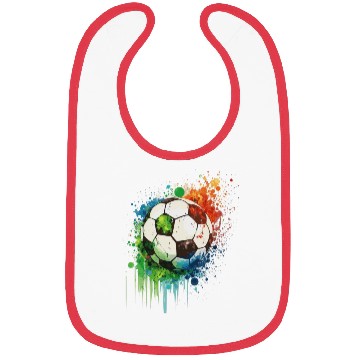 Discover Soccer Ball Watercolors Bibs