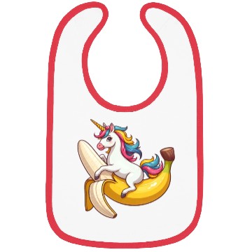 Discover Unicorn on banana Bibs