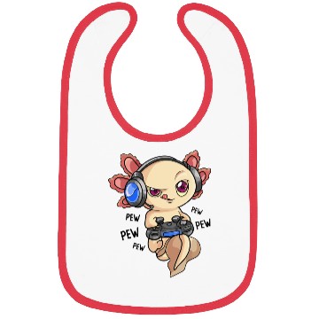 Discover Gaming Axolotl Boys & Adults Axolotls Video Game Bibs