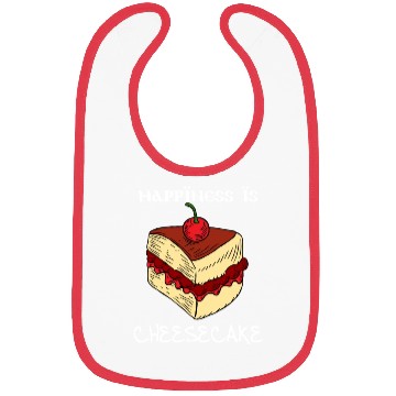 Discover Discover Joy with Cheesecake Makes Happy Artwork Bibs