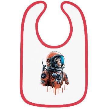 Discover Space Adventure Monkey Astronaut Bibs
