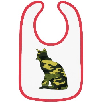 Discover Military Burmese Camo Men Print US Cat Kitty Bibs